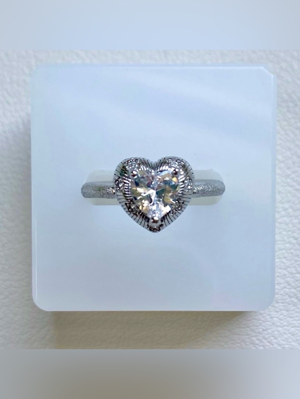Heart-Shaped Silver Ring